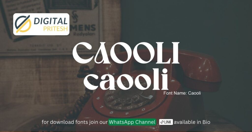 6 Free Retro Fonts to Elevate Your Design Projects 1 caooli font by digitalpritesh - 6 Free Retro Fonts to Elevate Your Design Projects