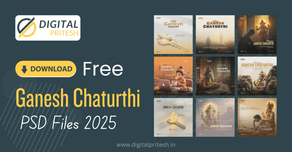 Download Free Ganesh Chaturthi PSD Files 2025 | Digital Pritesh