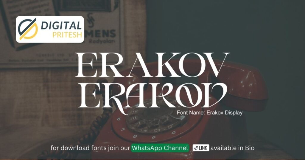 6 Free Retro Fonts to Elevate Your Design Projects 3 erakov display font by digital pritesh - 6 Free Retro Fonts to Elevate Your Design Projects