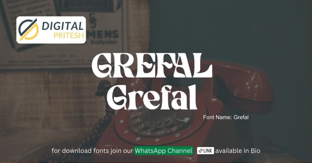 6 Free Retro Fonts to Elevate Your Design Projects 5 grefal font by digital pritesh - 6 Free Retro Fonts to Elevate Your Design Projects