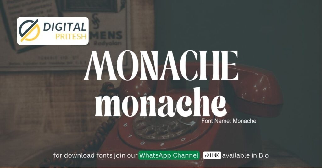 6 Free Retro Fonts to Elevate Your Design Projects 4 monache font by digital pritesh - 6 Free Retro Fonts to Elevate Your Design Projects
