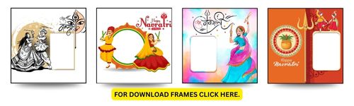 44 Premium Navratri PSD Files | Social Media Pack & Banner Templates 8 Navratri Frames 01 | Digital Pritesh