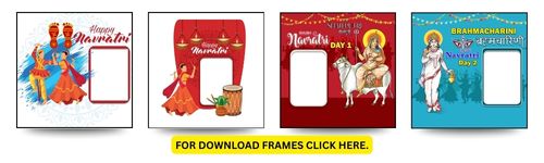 44 Premium Navratri PSD Files | Social Media Pack & Banner Templates 9 Navratri Frames 02 | Digital Pritesh