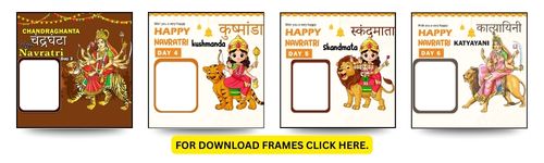 44 Premium Navratri PSD Files | Social Media Pack & Banner Templates 10 Navratri Frames 03 | Digital Pritesh
