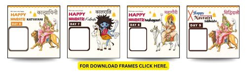 44 Premium Navratri PSD Files | Social Media Pack & Banner Templates 11 Navratri Frames 04 | Digital Pritesh